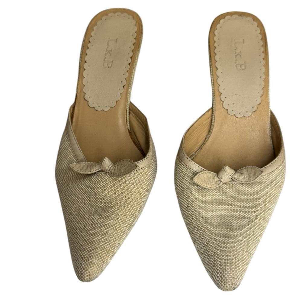 L.K. Bennett Women's Tan and Cream Mules